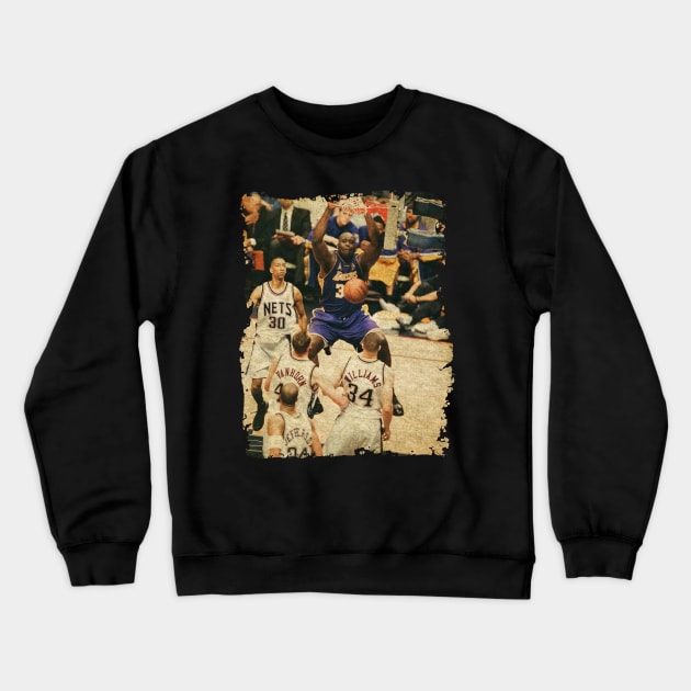 Shaquille O'Neal vs Brooklyn Nets Team Crewneck Sweatshirt by Omeshshopart